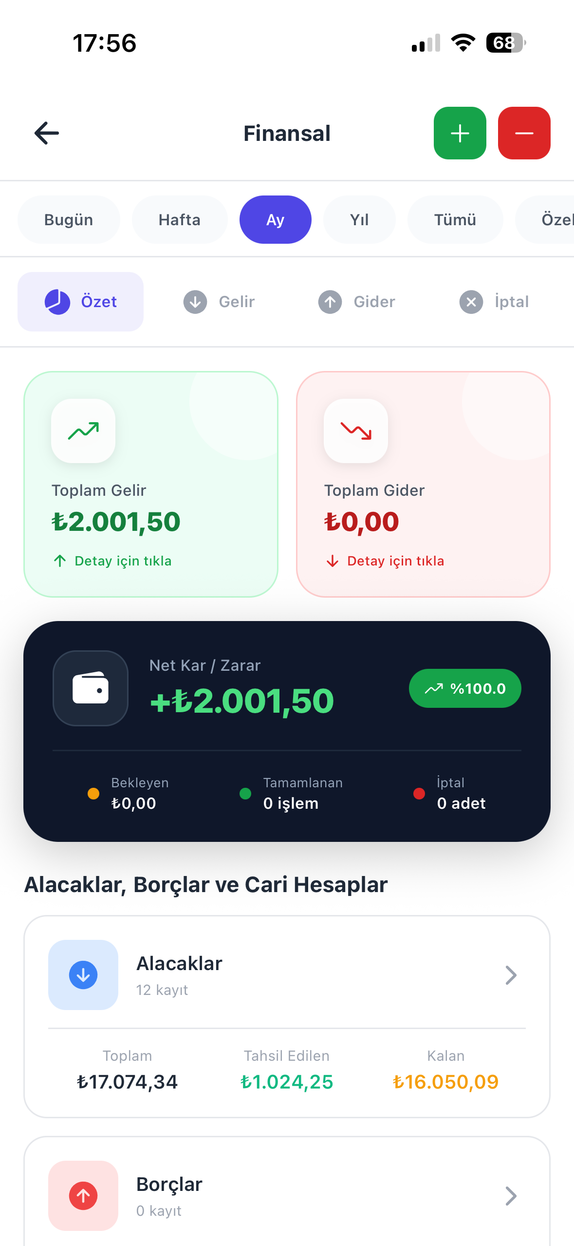 HizmetPro oto yıkama gelir gider takibi - günlük aylık ciro analizi ve finansal raporlar
